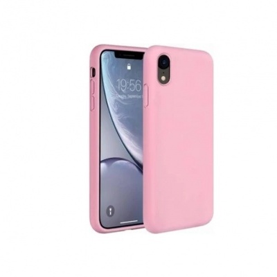 Capa Silicone iPhone XR Rosa Reforçada