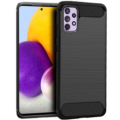 Capa Silicone Samsung Galaxy A72 Preta Reforçada