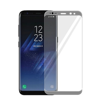 Película de Vidro Temperado Samsung Galaxy S8 5D Prateada