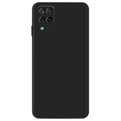 Capa Silicone Samsung Galaxy A12 Preta Reforçada