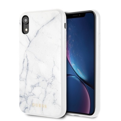 Capa iPhone XR Mármore Branco Guess