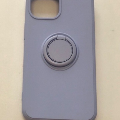 Capa Silicone iPhone 13 Mini Lilás Reforçada com Anel