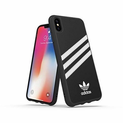 Capa iPhone XS Max Preta Riscas Adidas