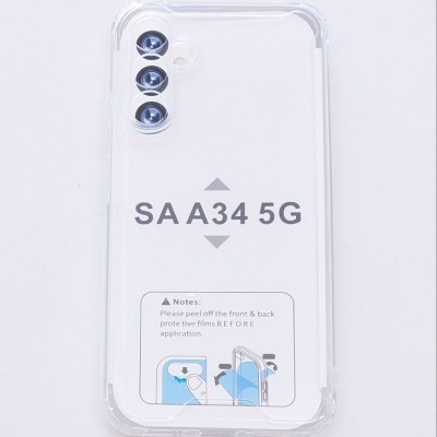 Capa Silicone Samsung Galaxy A34 5G Transparente Reforçada