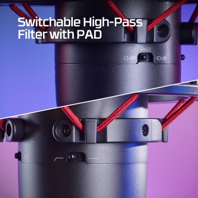 HyperX ProCast – Microfone Condensador Diafragma Grande XLR HyperX ProCast – Microfone Condensador Diafragma Grande XLR