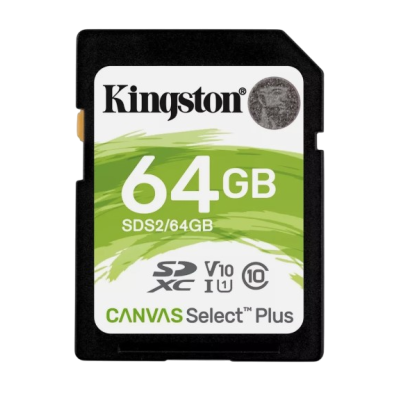 Cartão Memória Kingston Canvas Select Plus C10 U1 UHS-I SDXC 64GB