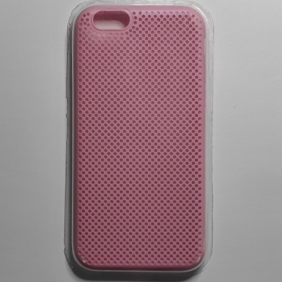 Capa Silicone iPhone 6 Rosa Buracos Reforçada