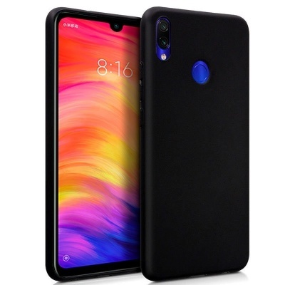 Capa Silicone Xiaomi Redmi Note 7 Preta