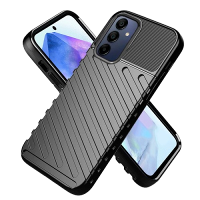 Capa Silicone Samsung Galaxy A55 5G Preta Reforçada