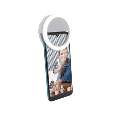 Aro de Luz p/ Telemóvel HE B-393 Influencer Branco