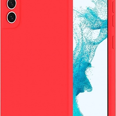Capa Silicone Samsung Galaxy S22 Vermelha Reforçada