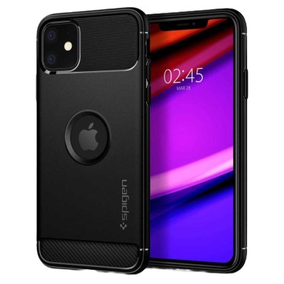 Capa Spigen Rugged Armor iPhone 11 Preta