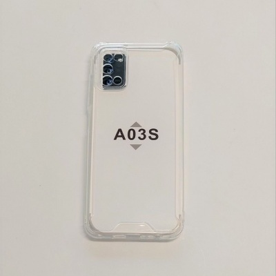 Capa Silicone Samsung Galaxy A03s Transparente Reforçada