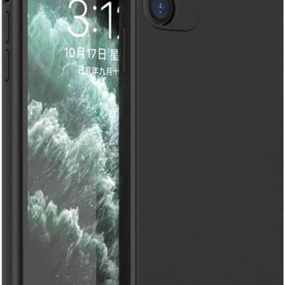 Capa Silicone iPhone 12 Preta Reforçada