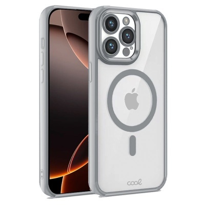 Capa Silicone iPhone 16 Pro Max Prata Reforçada