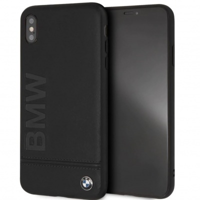 Capa Pele iPhone XS Max Preta BMW