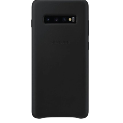Capa Samsung Galaxy S10 Plus Preta de Pele