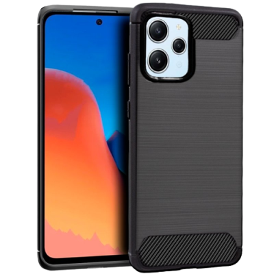 Capa Silicone Xiaomi Redmi 12 Preta Reforçada