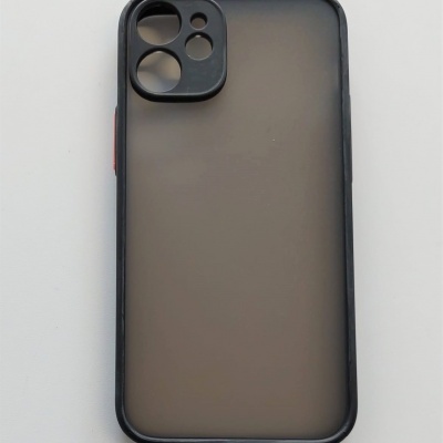 Capa Silicone iPhone 12 Mini Preta Reforçada