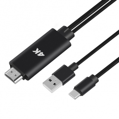 Cabo USB-C para HDMI com USB para energia
