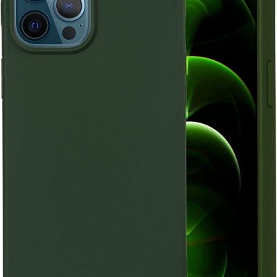 Capa Silicone iPhone 12 Pro Max Verde Reforçada