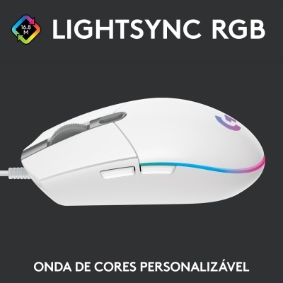 Rato Óptico Logitech G203 Lightsync RGB 8000DPI Branco Rato Óptico Logitech G203 Lightsync RGB 8000DPI Branco