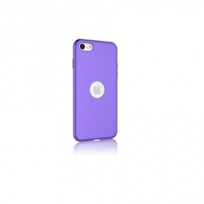 Capa Silicone iPhone SE Roxa Reforçada