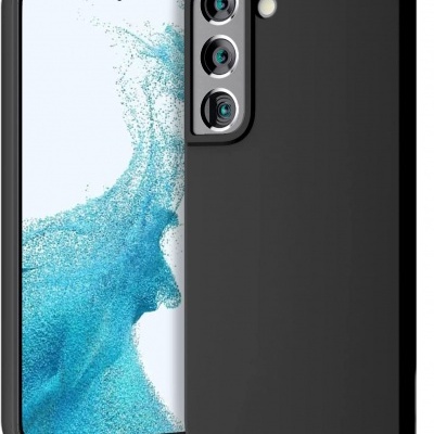 Capa Silicone Samsung Galaxy S22 Plus Preta Reforçada