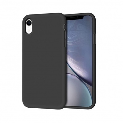Capa Silicone iPhone XR Preta