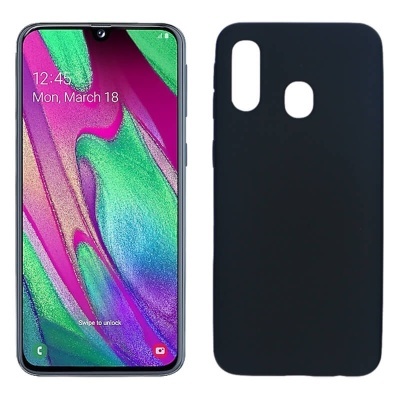 Capa Silicone Samsung Galaxy A40 Preta