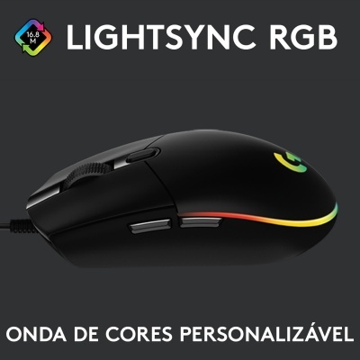 Logitech G203 Lightsync RGB – Rato Gaming com Fio | 8000 DPI Logitech G203 Lightsync RGB – Rato Gaming com Fio | 8000 DPI