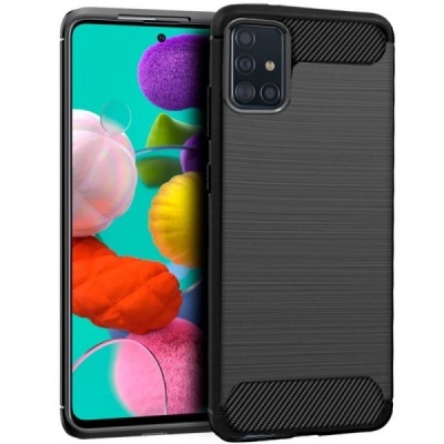 Capa Silicone Samsung Galaxy A51 4G Preta Reforçada