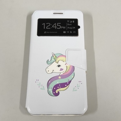 Capa Livro Samsung Galaxy A9 2018 Unicórnio Azul