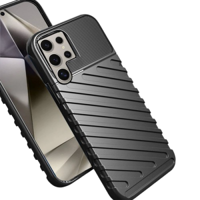 Capa Silicone Samsung Galaxy S24 Ultra Preta Reforçada