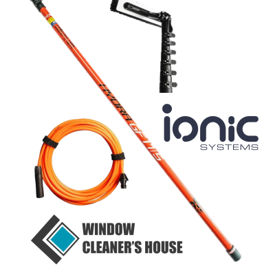 Hydra Glass Fibre VERTIGO Completo - com mangueira interna, quebrador de ângulo e escova Vertigo - Ionic Systems