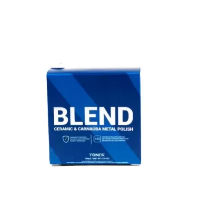Embalagem azul do polidor de metal BLEND Ceramic & Carnauba Metal Polish