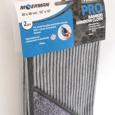 PRO BAMBOO MICROFIBER WINDOW CLOTH 40 x 40 CM (2 UNIDADES)