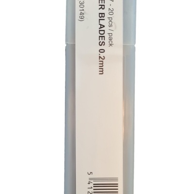 DOUBLE EDGE SCRAPER BLADE 10 CM 0,2 MM (20 UNIDADES)