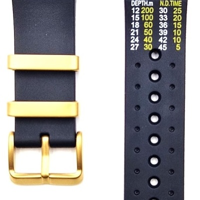 Bracelete&#x20;Rel&#x00F3;gio&#x20;de&#x20;Mergulho&#x20;N.D&#x3A;&#x20;Limits,&#x20;20mm&#x20;Gold&#x20;Fivela&#x20;Metal&#x20;Gold