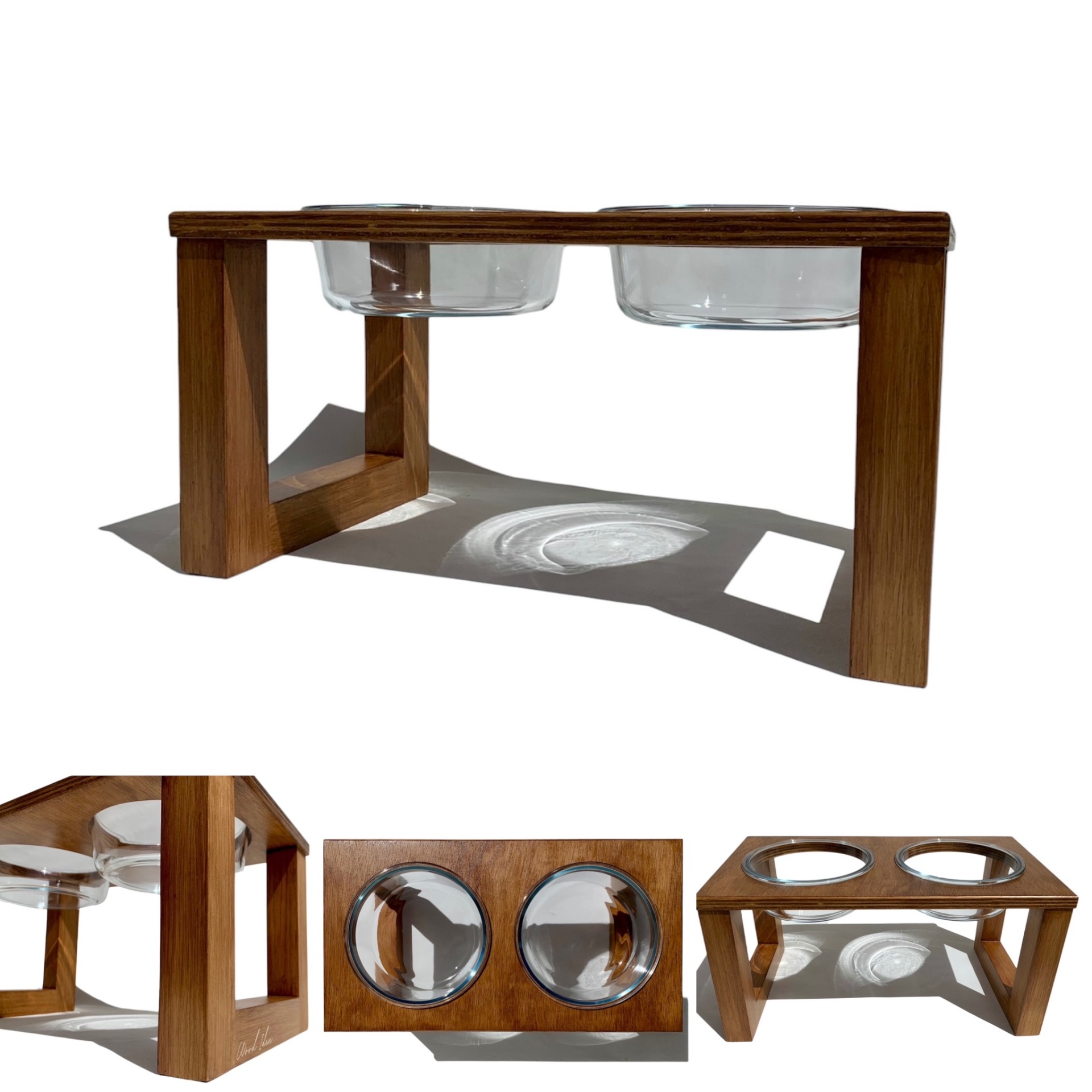 Comedouro Elevado duplo minimalista