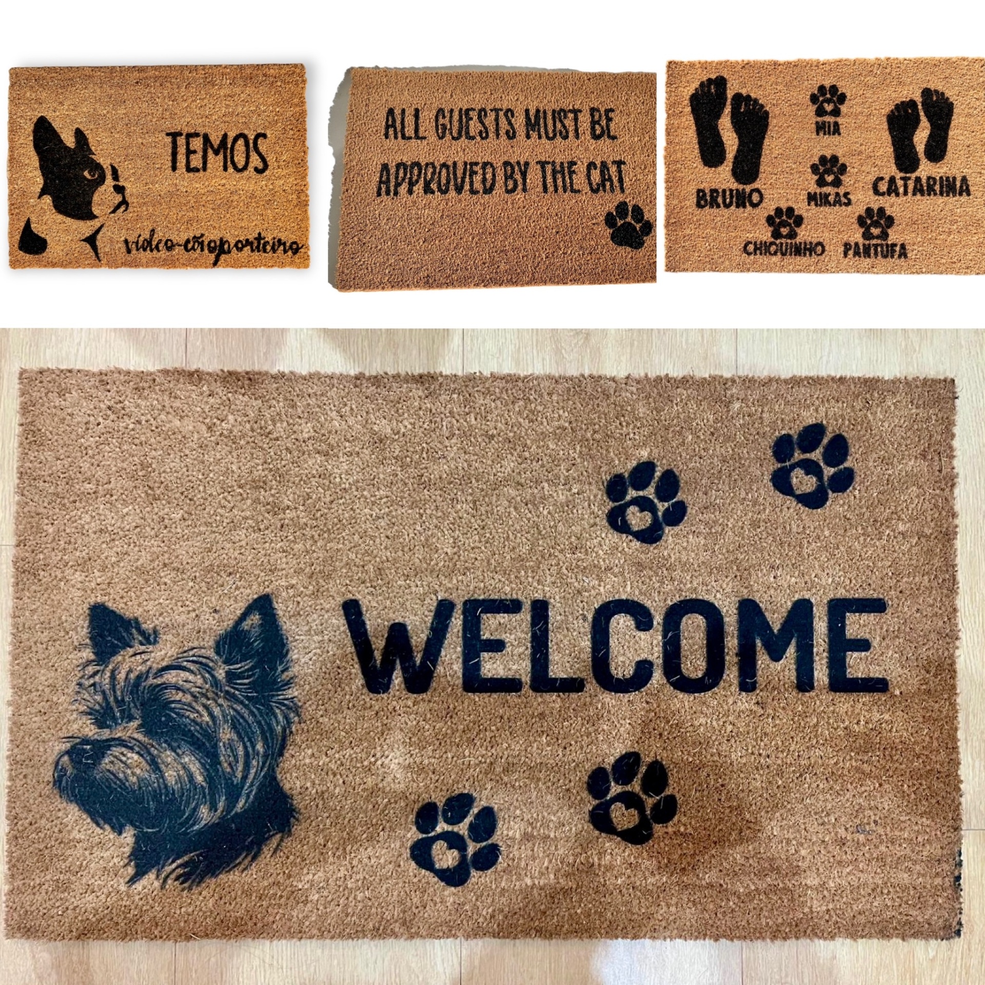 Tapete de entrada personalizável