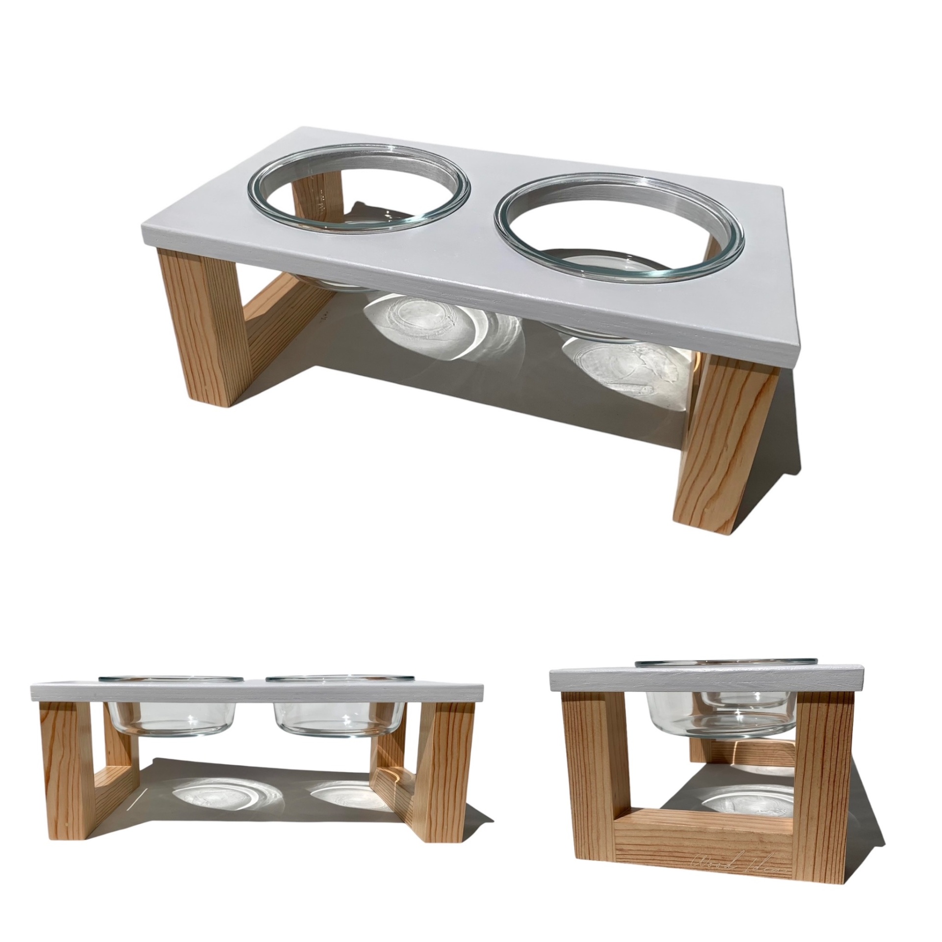 Comedouro Elevado duplo minimalista