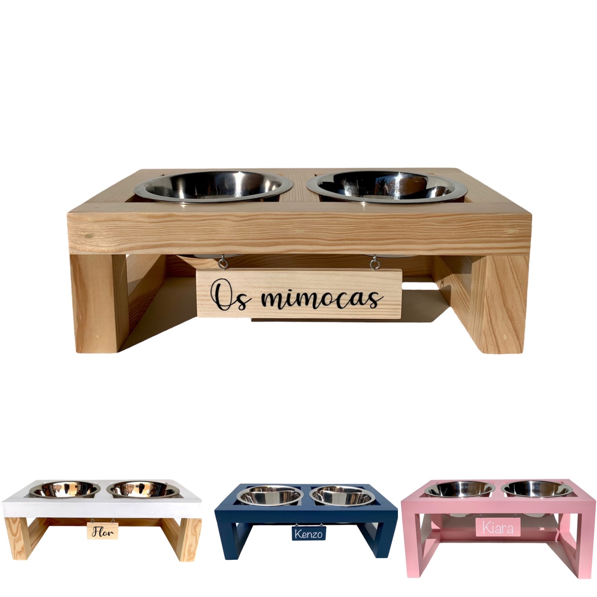 Kit Comedouro + Hanger ou Box Personalizáveis