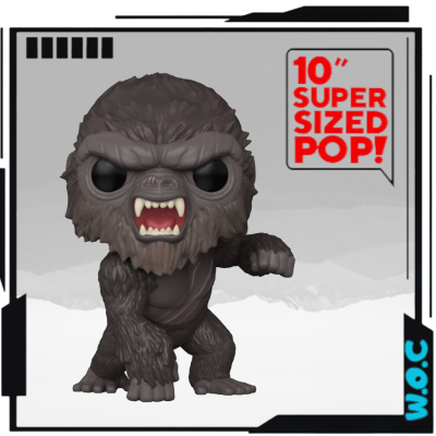 Figura Funko Pop gigante de gorila com pelo cinzento