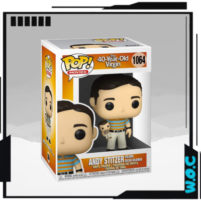 Andy Stitzer Holding Oscar Goldman #1064 - 40 Years Old Virgin - Funko Pop! Movies