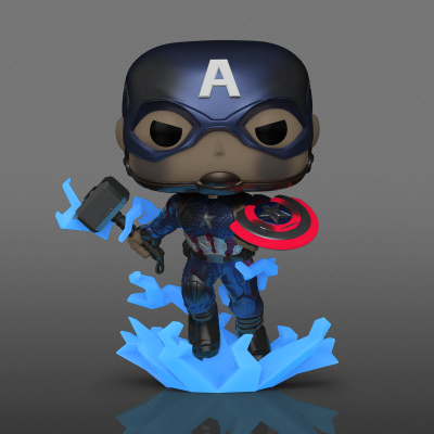 Captain America with Broken Shield & Mjolnir (GITD - Funko Special Edition) #1198 - Marvel - Funko Pop!