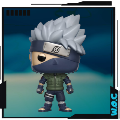 Figura Funko Pop do Kakashi Hatake de Naruto com bandana azul e colete verde