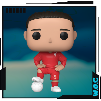 Figura colecionável tipo Funko Pop de jogador Liverpool FC com bola
