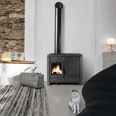 Salamandra a Lenha e Pellets Invicta Carolo Mix