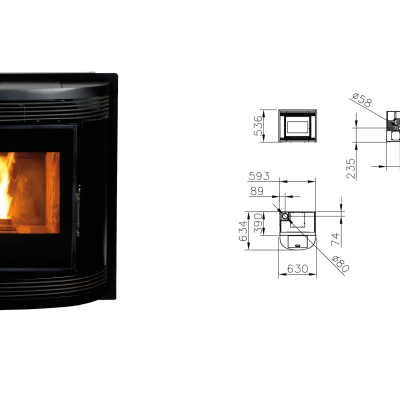 Recuperador a Pellets a Ar Ecoforest Eco Mini Insert